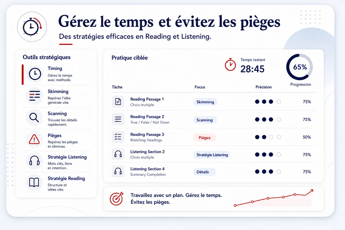 Reading et Listening coaching card for EnglishCoach.ma